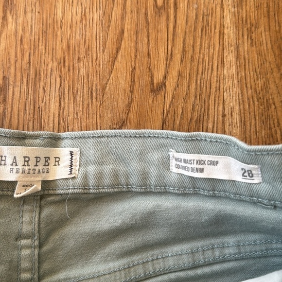 Harper Heritage Sage High Waisted Cropped Flare Jeans 28 - Picture 6 of 10
